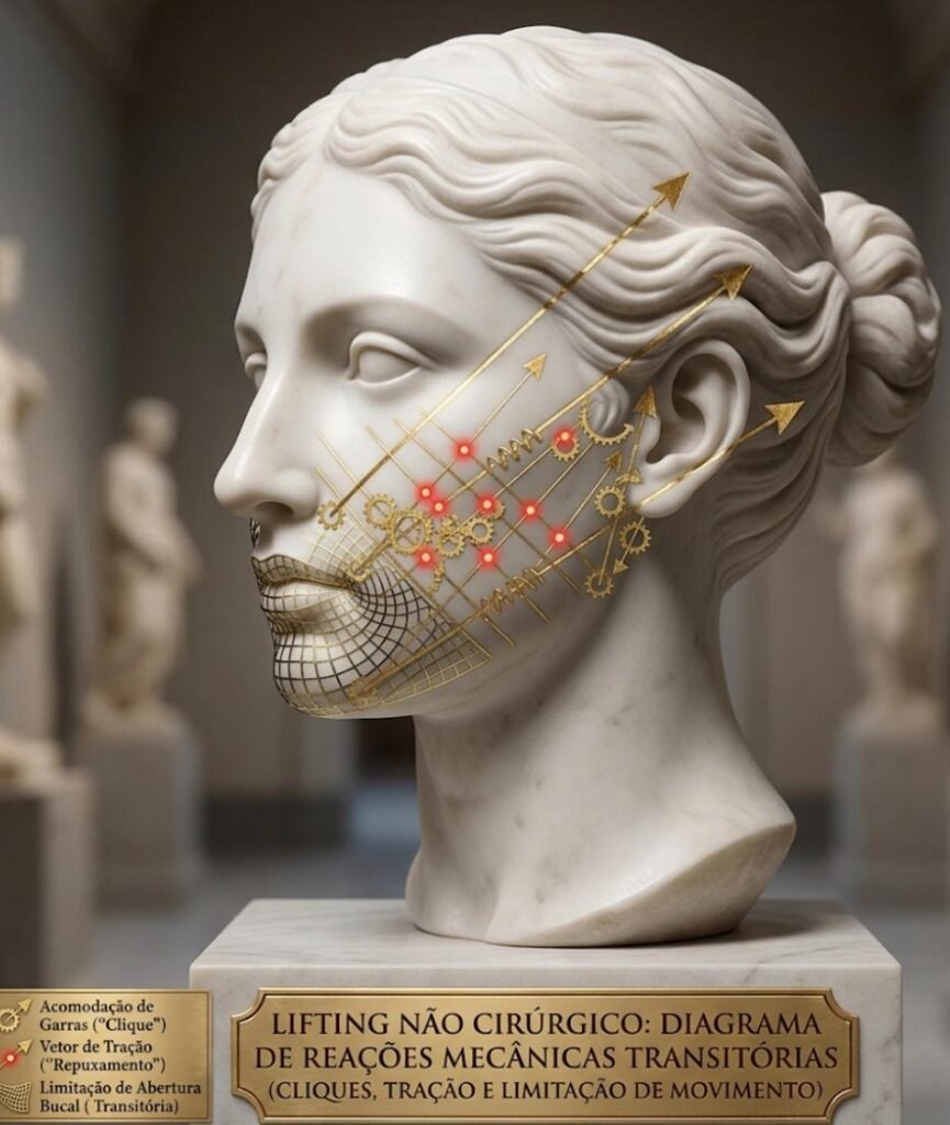 Reações pós lifting facial com fios